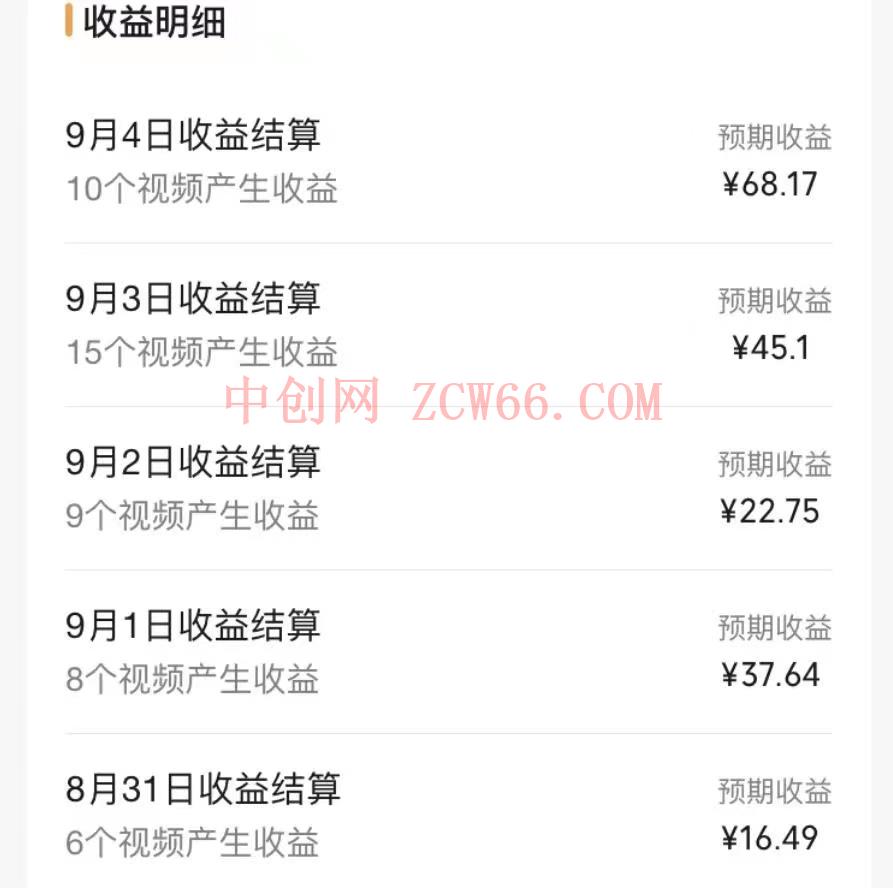 图片[3]-（7212期）微信视频号数据流量变现，每日数分钟，收益100 ，真正意义上的小而精新项目-中创网